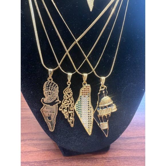 Palestine Necklace Jerusalem imitated gold gift Jewelry women  سنسال   wedding - Picture 4 of 6